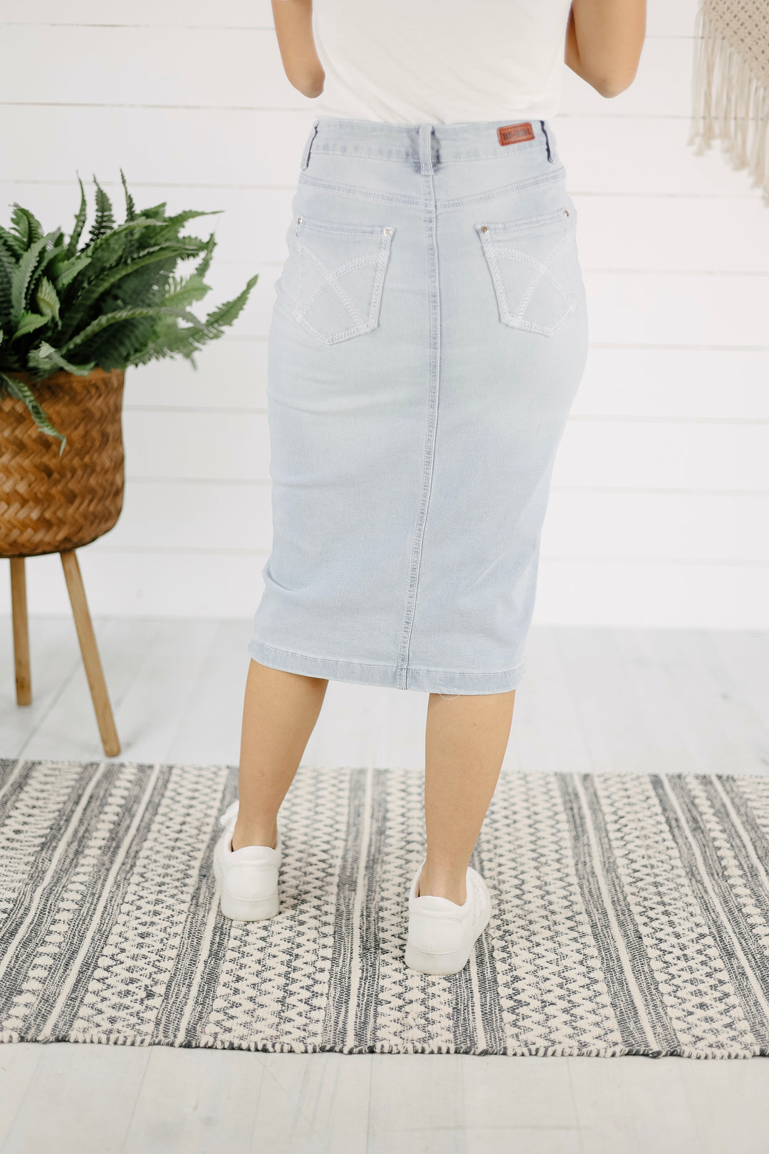 Kristen Denim Skirt - Lt. Indigo Wash