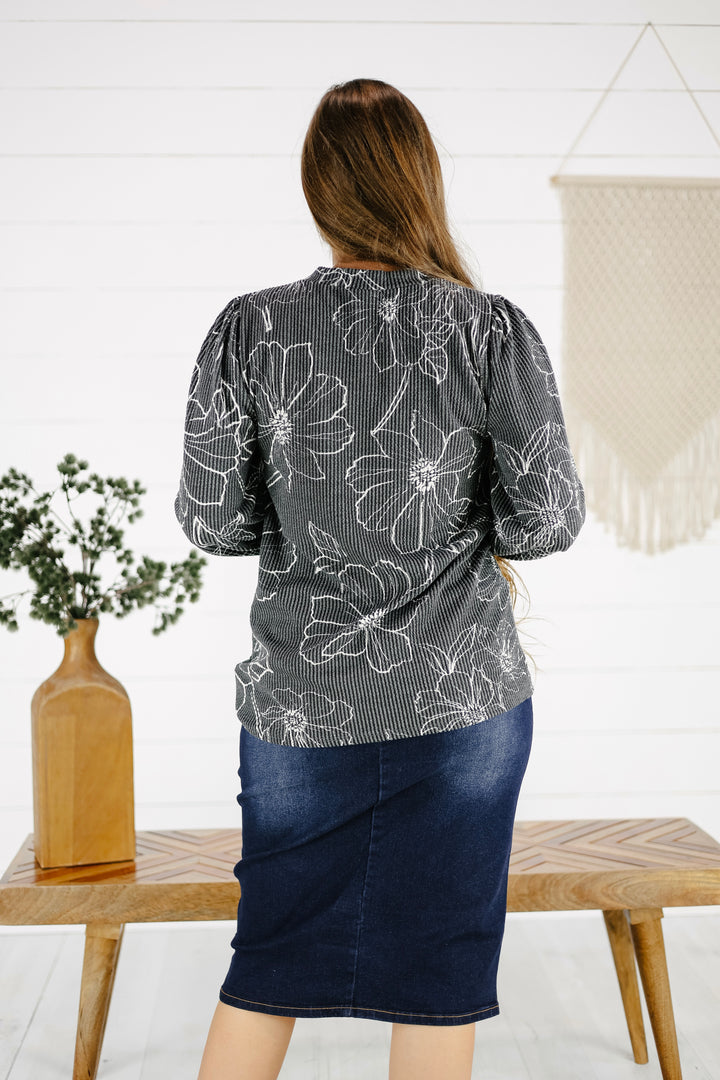 Kensi Top - Charcoal/ Final Sale