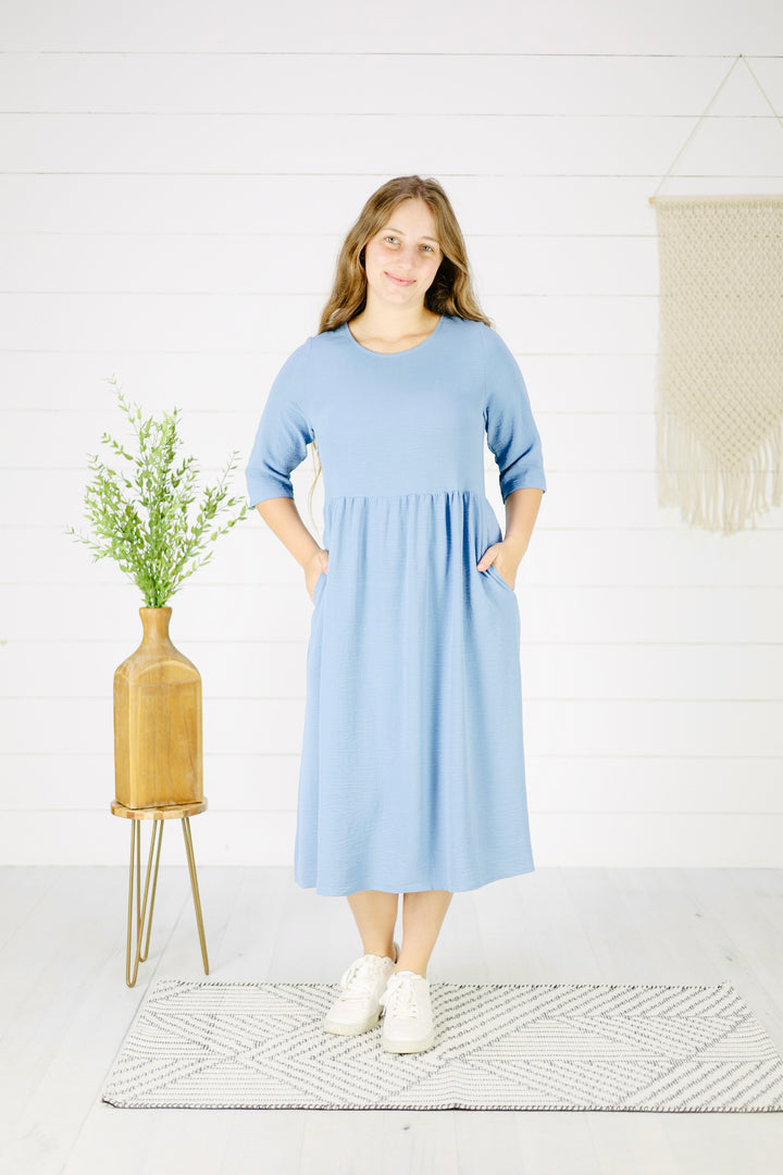 Celeste Midi Dress- Blue