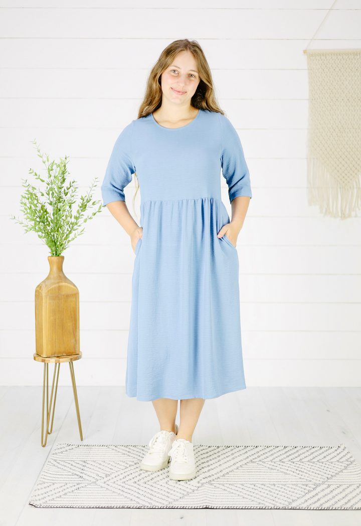 Celeste Midi Dress- Blue