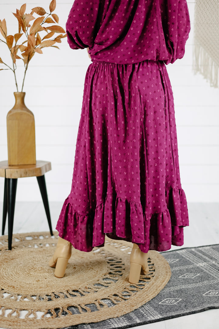 Vera Textured Skirt - Magenta/Final Sale