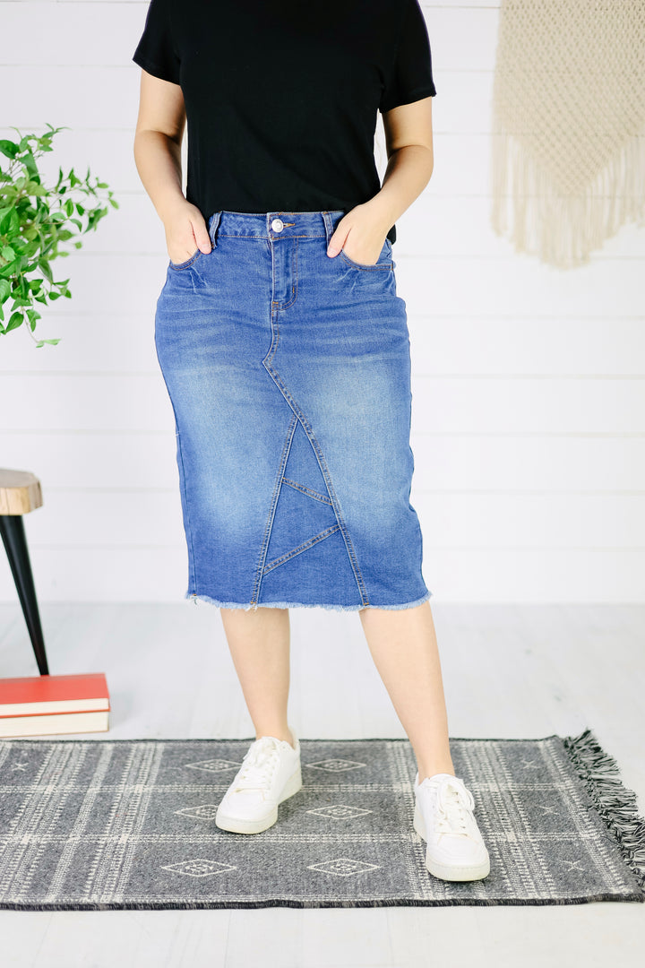 Callan Denim Skirt- Indigo Wash