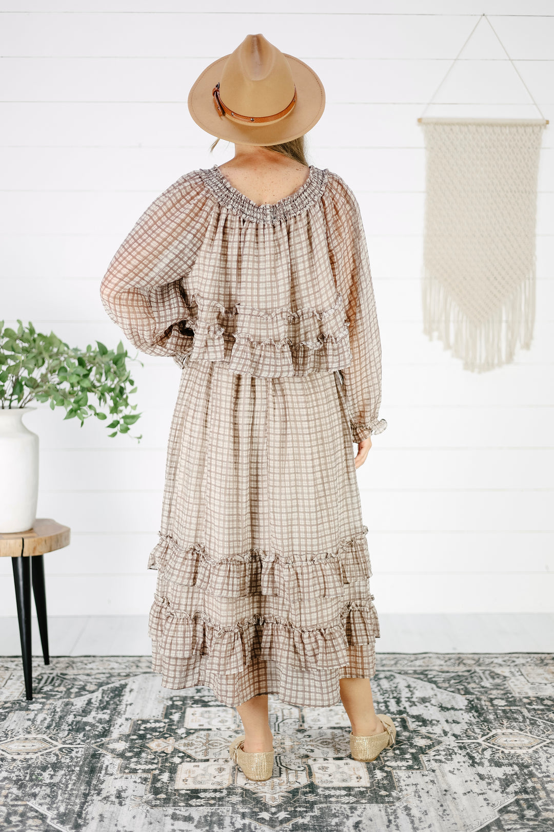 Sienne Ruffle Skirt - Brown
