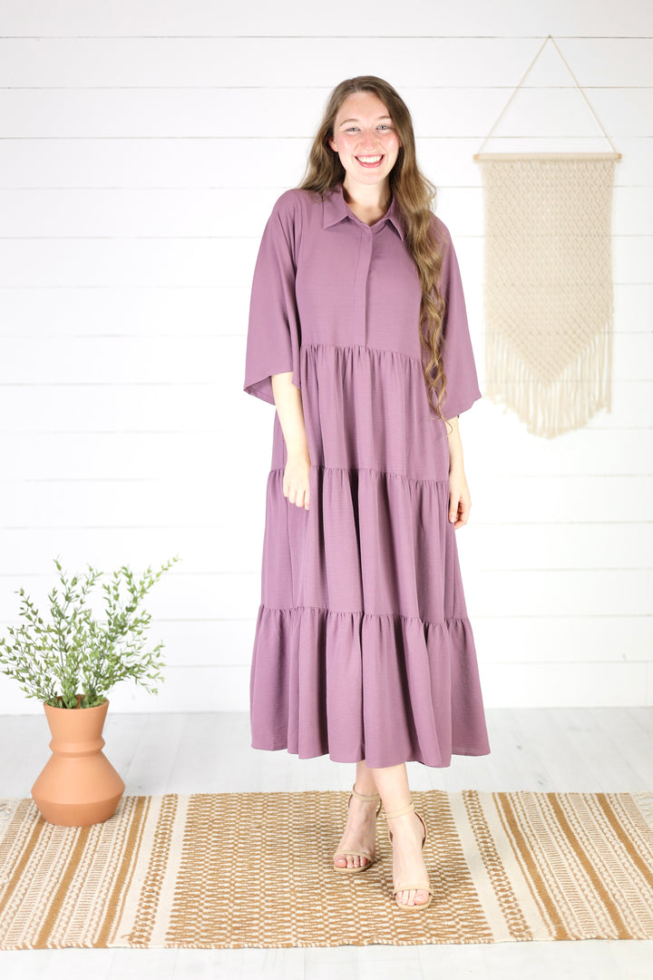 Frankie Rose Midi Dress- Purple