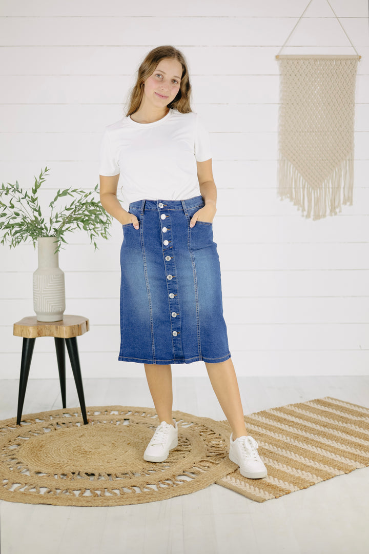Denali Denim Skirt - Indigo