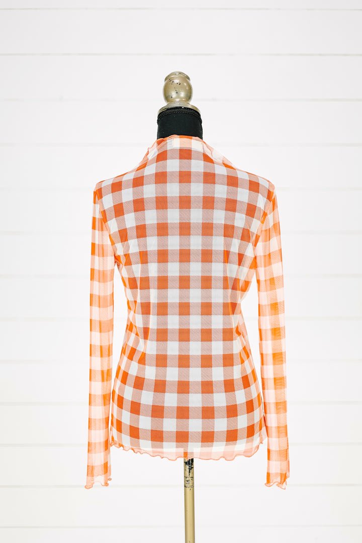 Daxton Mesh Top- Orange