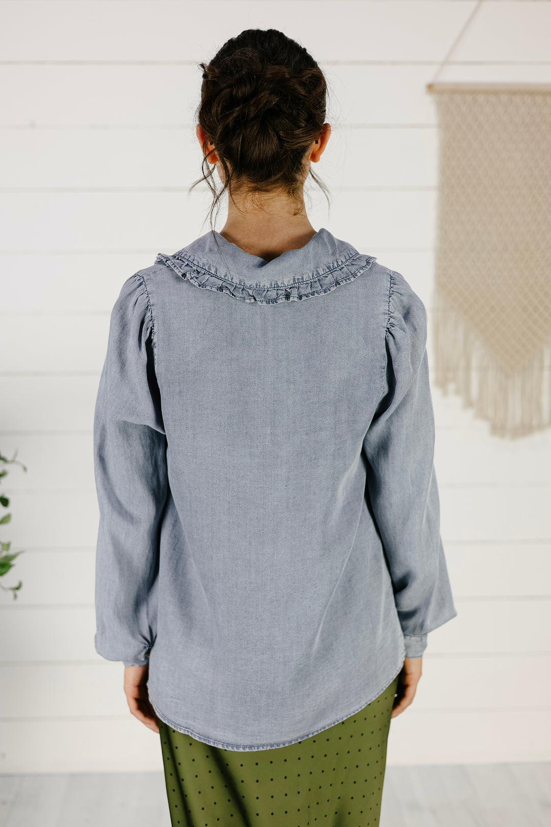 Jeni Chambray Blouse - Light Denim