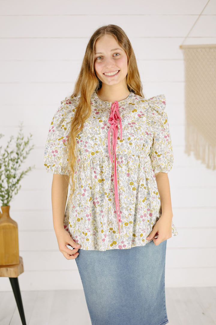 Makenna Floral Top- Pink