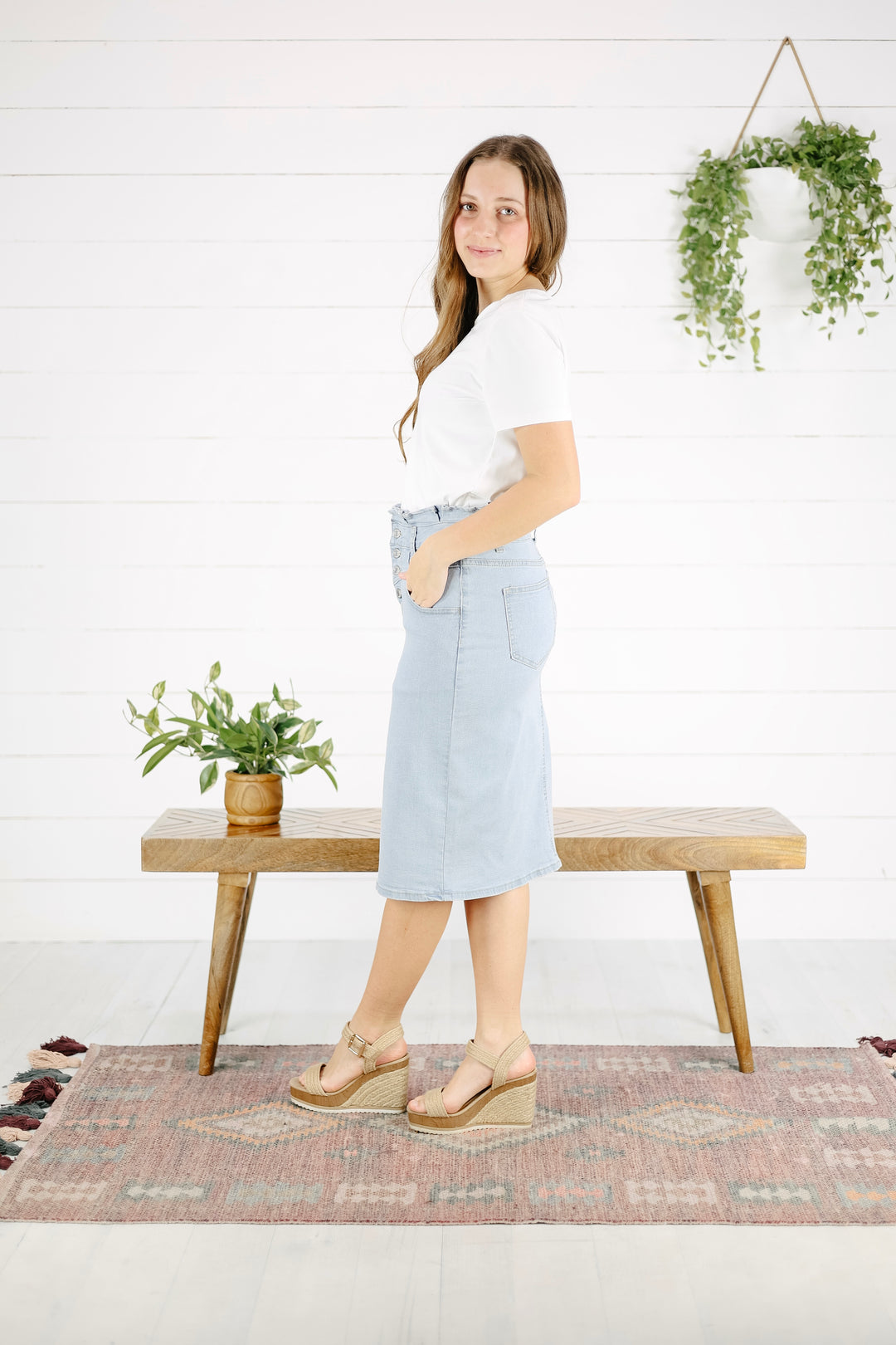 Mathis Denim Skirt - Lt. Indigo