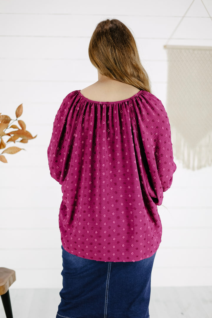 Fiona Textured Top - Magenta/Final Sale