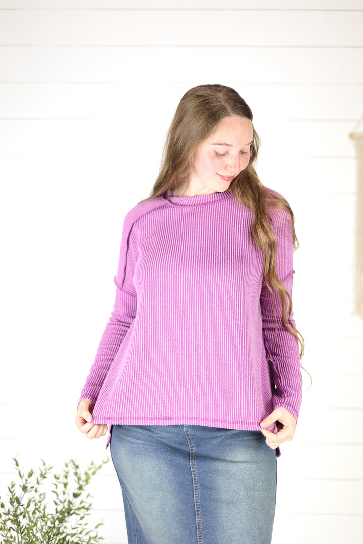 Baylor Top- Lt. Plum