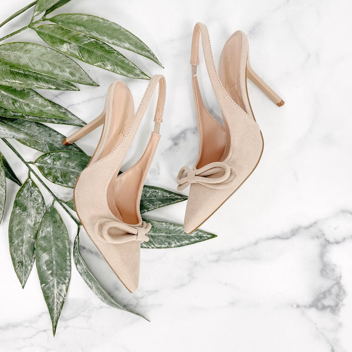 Eleanor Slingback Heels - Nude