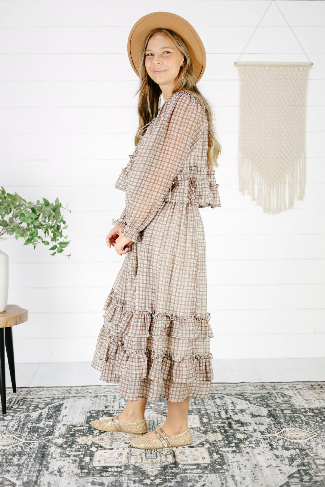 Sienne Ruffle Skirt - Brown