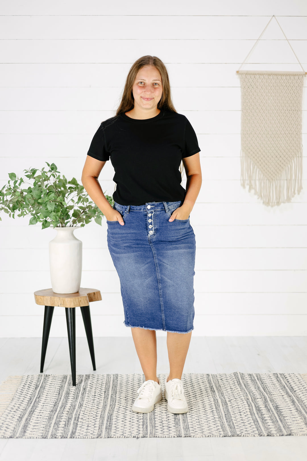 Dylan Denim Skirt-Indigo