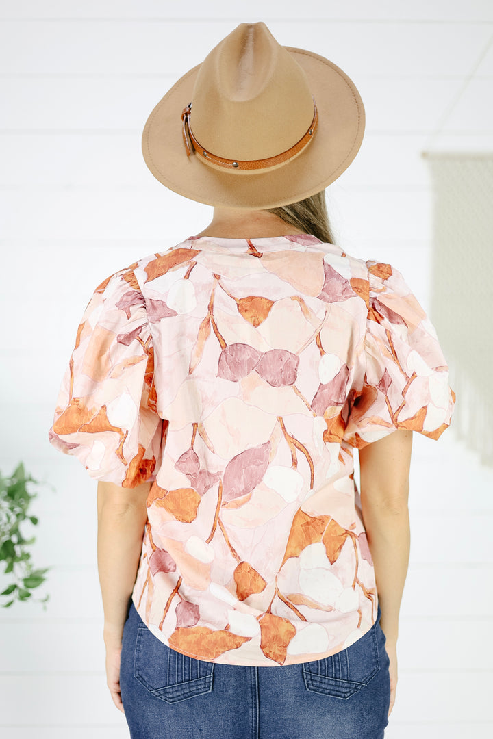 Britt Floral Blouse - Pink