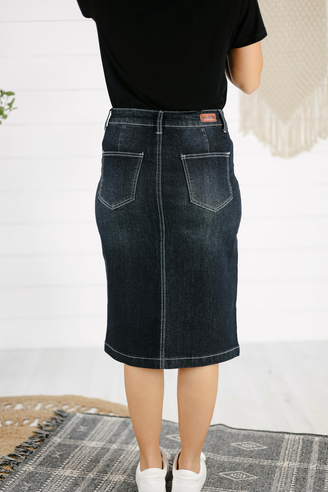 Spencer Denim Skirt - Black Wash