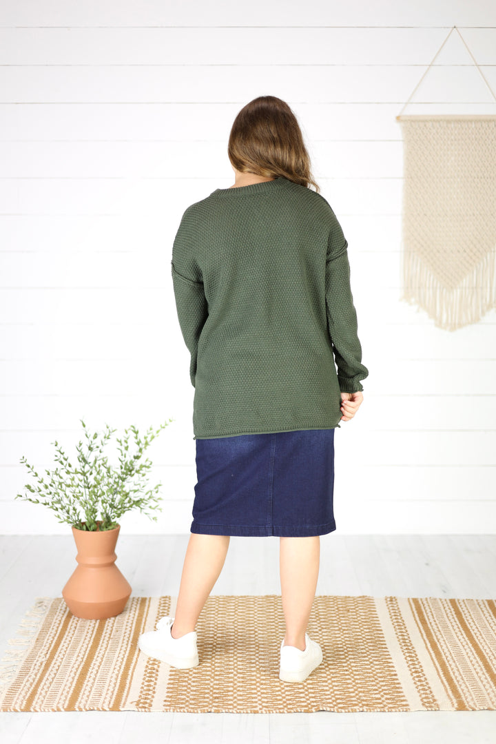 Judith Sweater -Dk. Olive