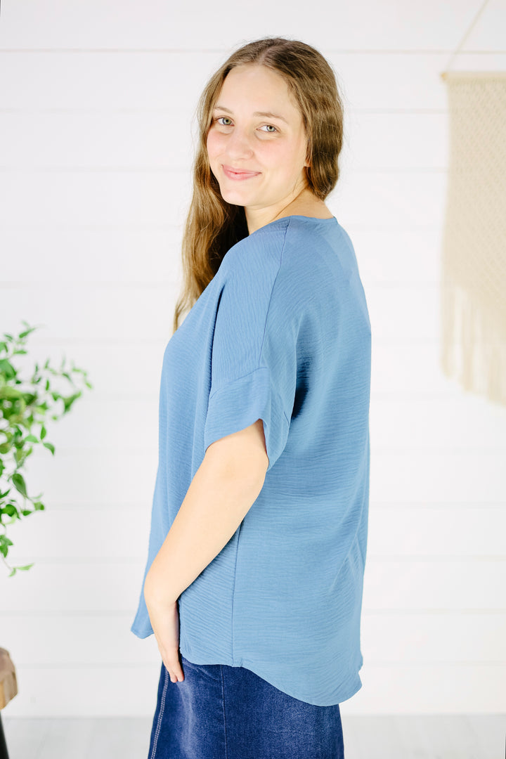 Livy Top - Dusty Blue