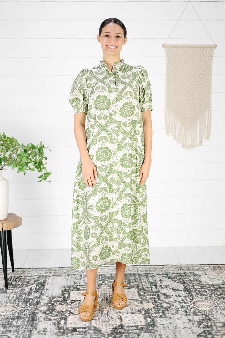 Talla Floral Maxi Dress - Green