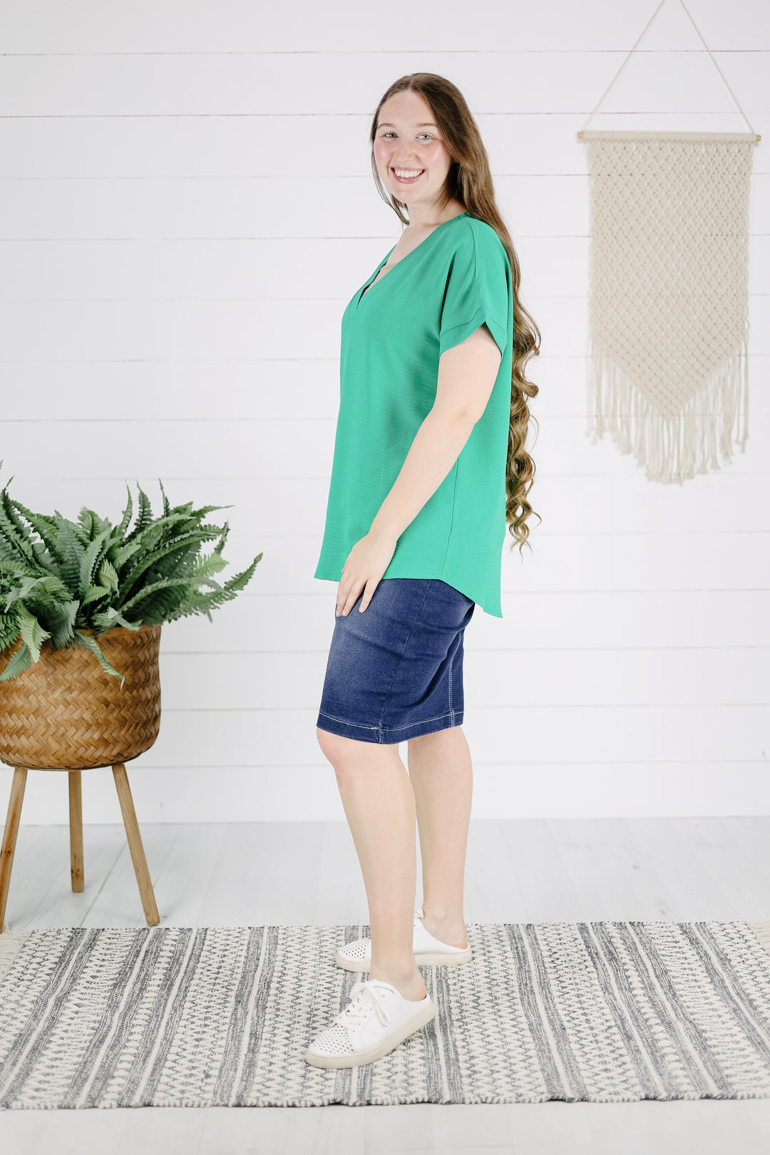 Charlee Top - Kelly Green/Final Sale