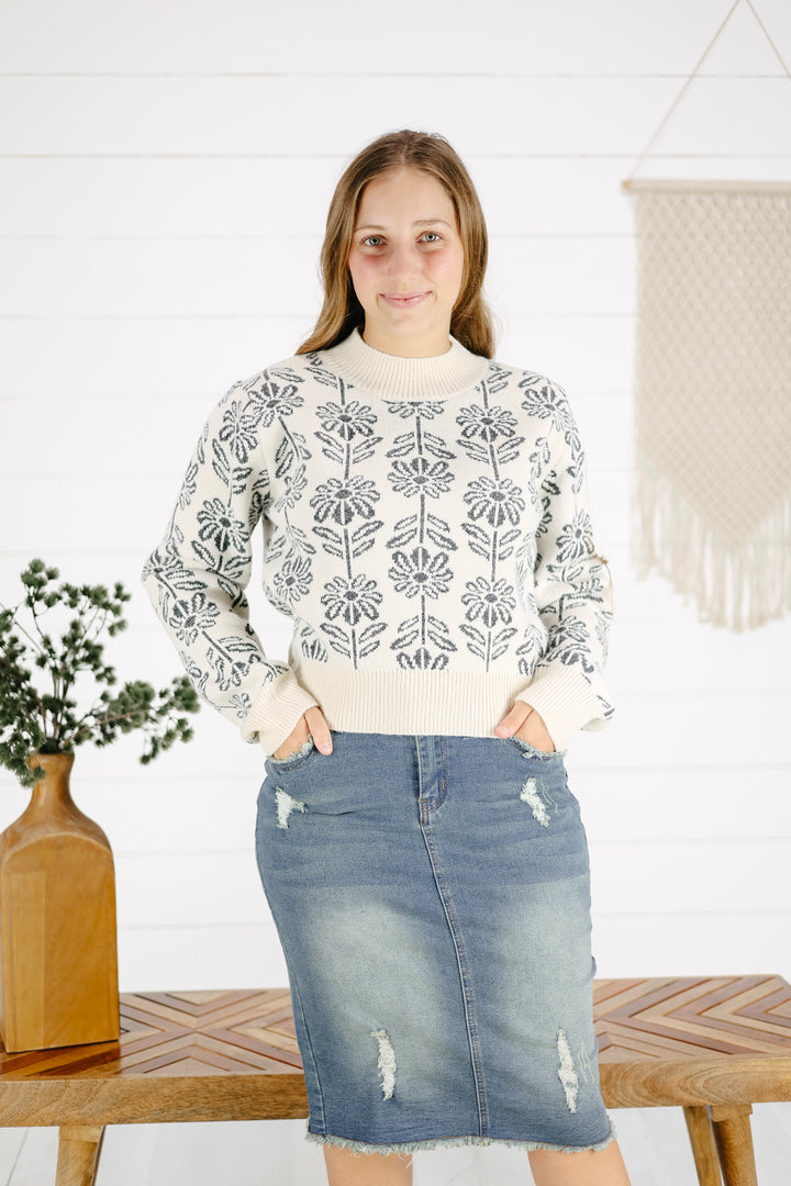 Hallie Sweater- Charcoal/Final Sale