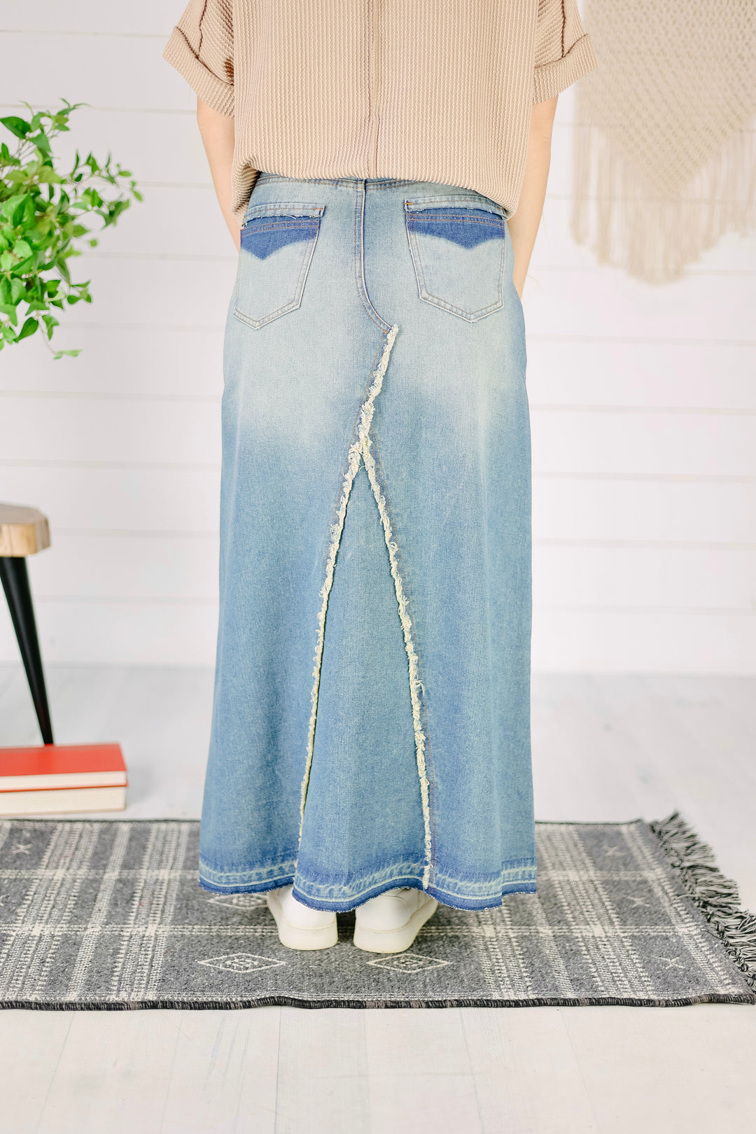 Stanley Maxi Denim Skirt- Vintage