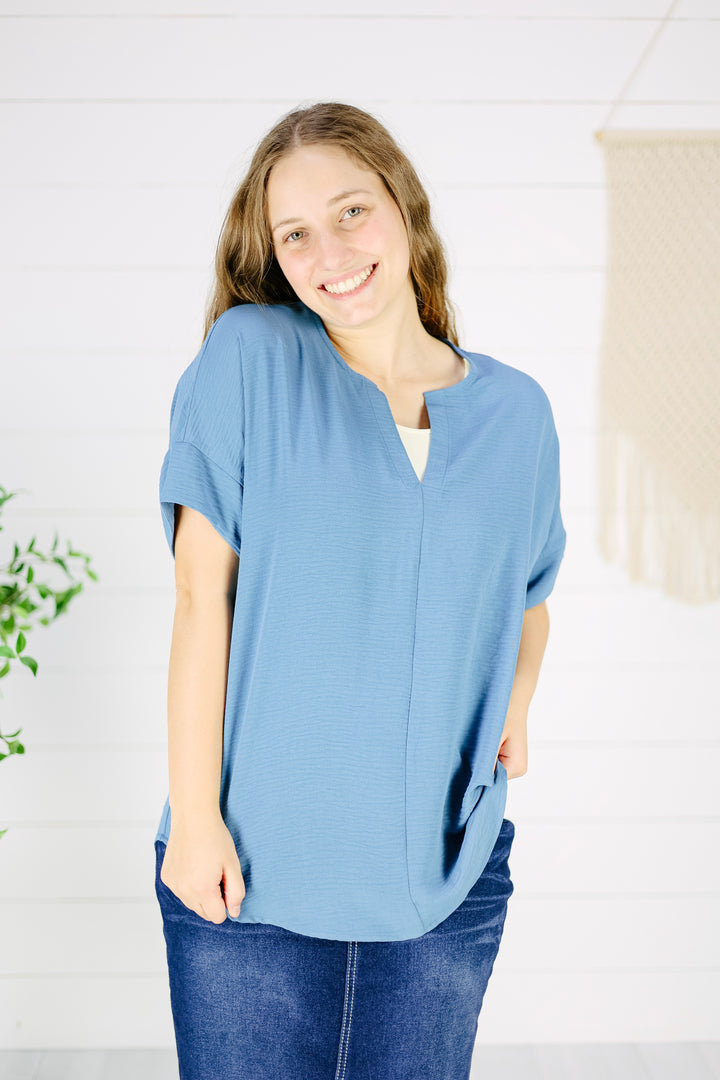 Livy Top - Dusty Blue