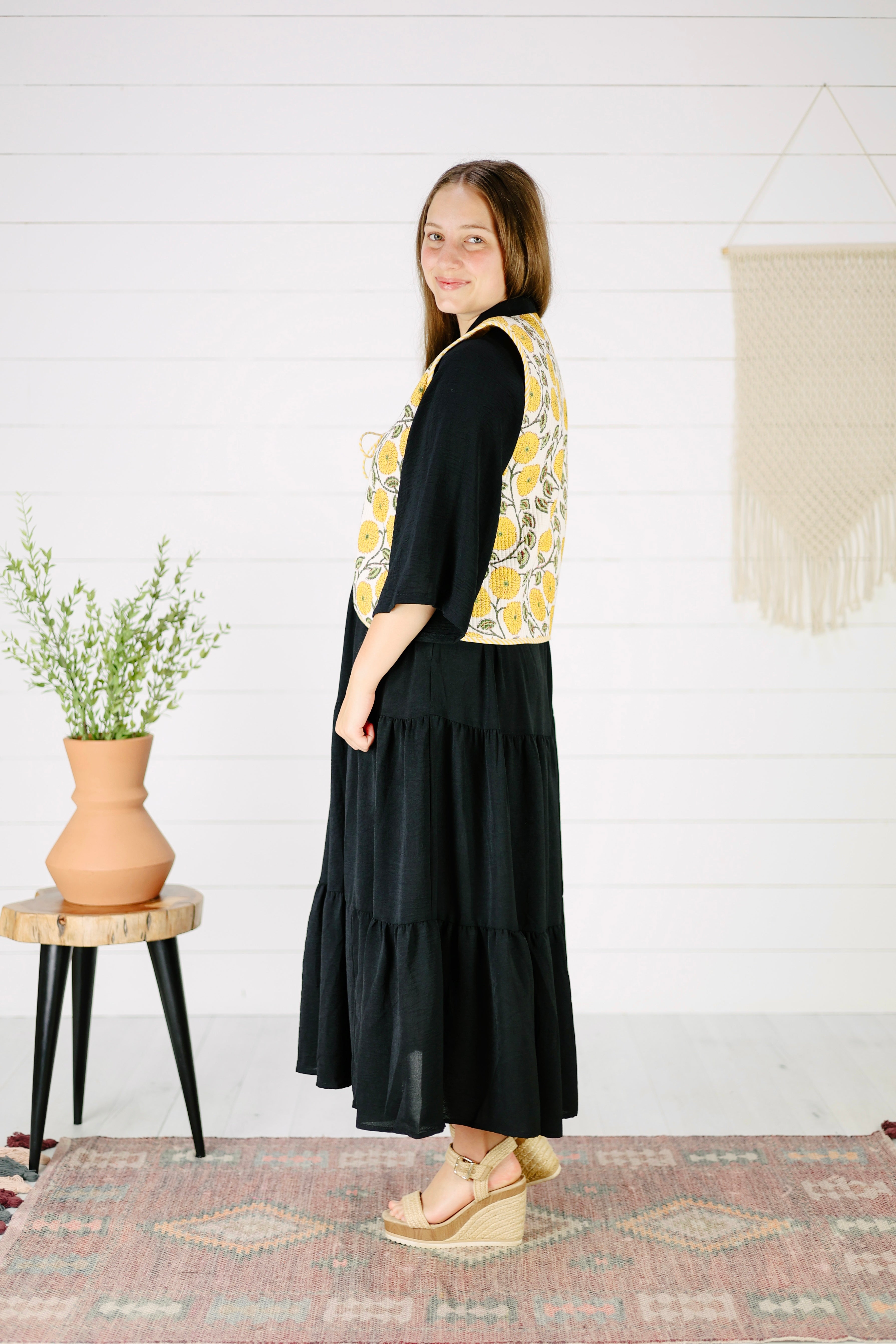 Tildie Floral Vest-Yellow – Slaydon & Rose