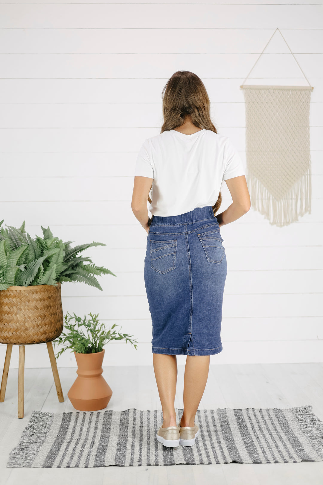 Owen Denim Skirt-Indigo Wash