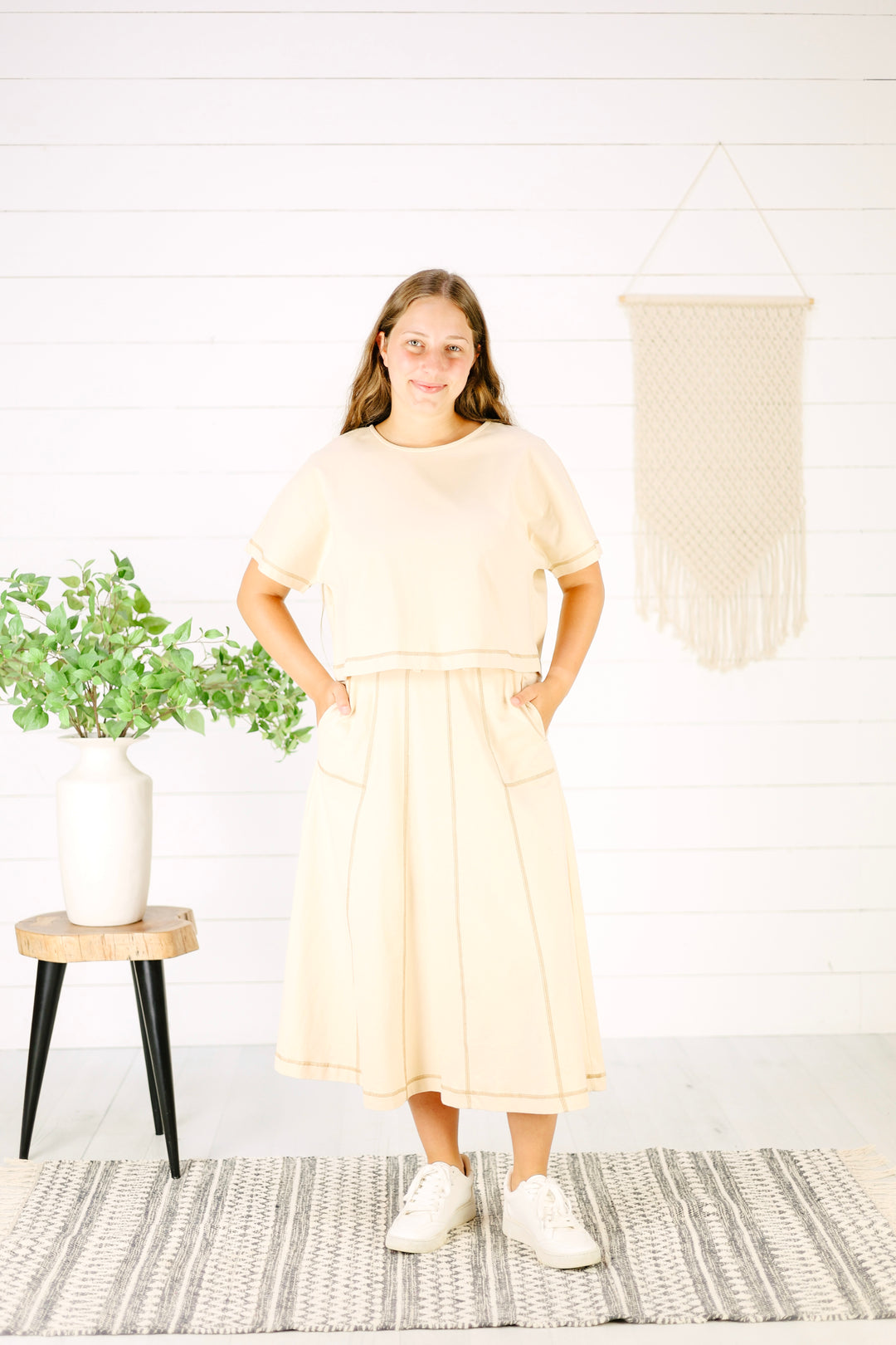 Braxton Crop Top-Natural