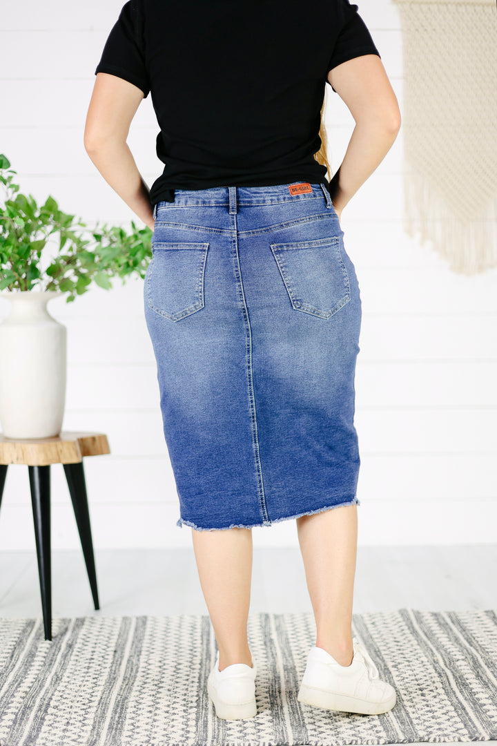 Dylan Denim Skirt-Indigo