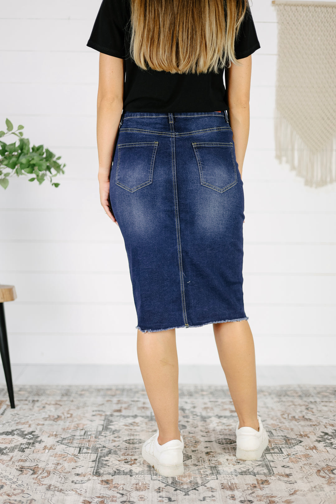Dylan Denim Skirt-Dk. Indigo
