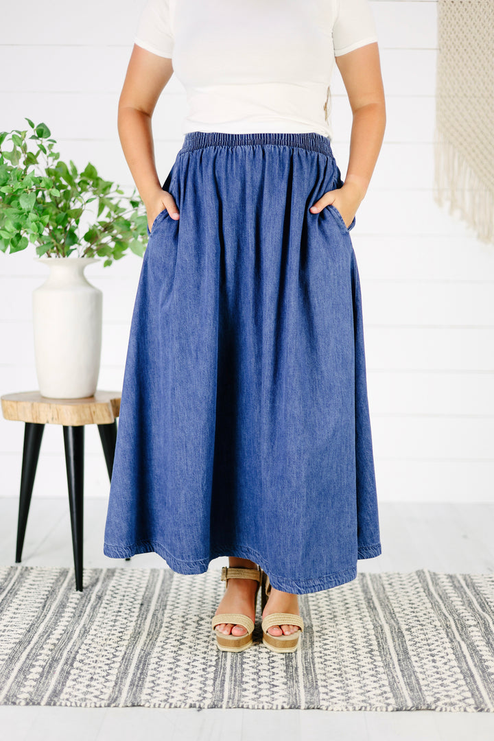Ashford Maxi Skirt- Denim
