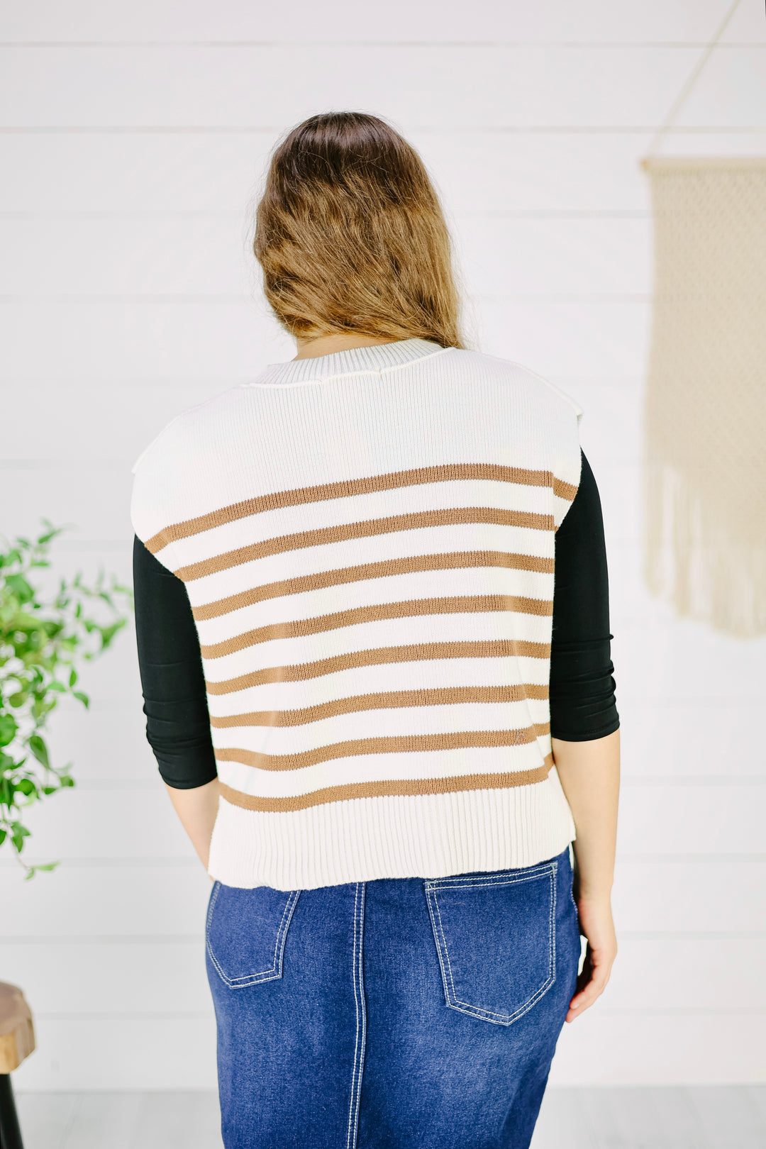 Lane Stripe Sweater- Mocha