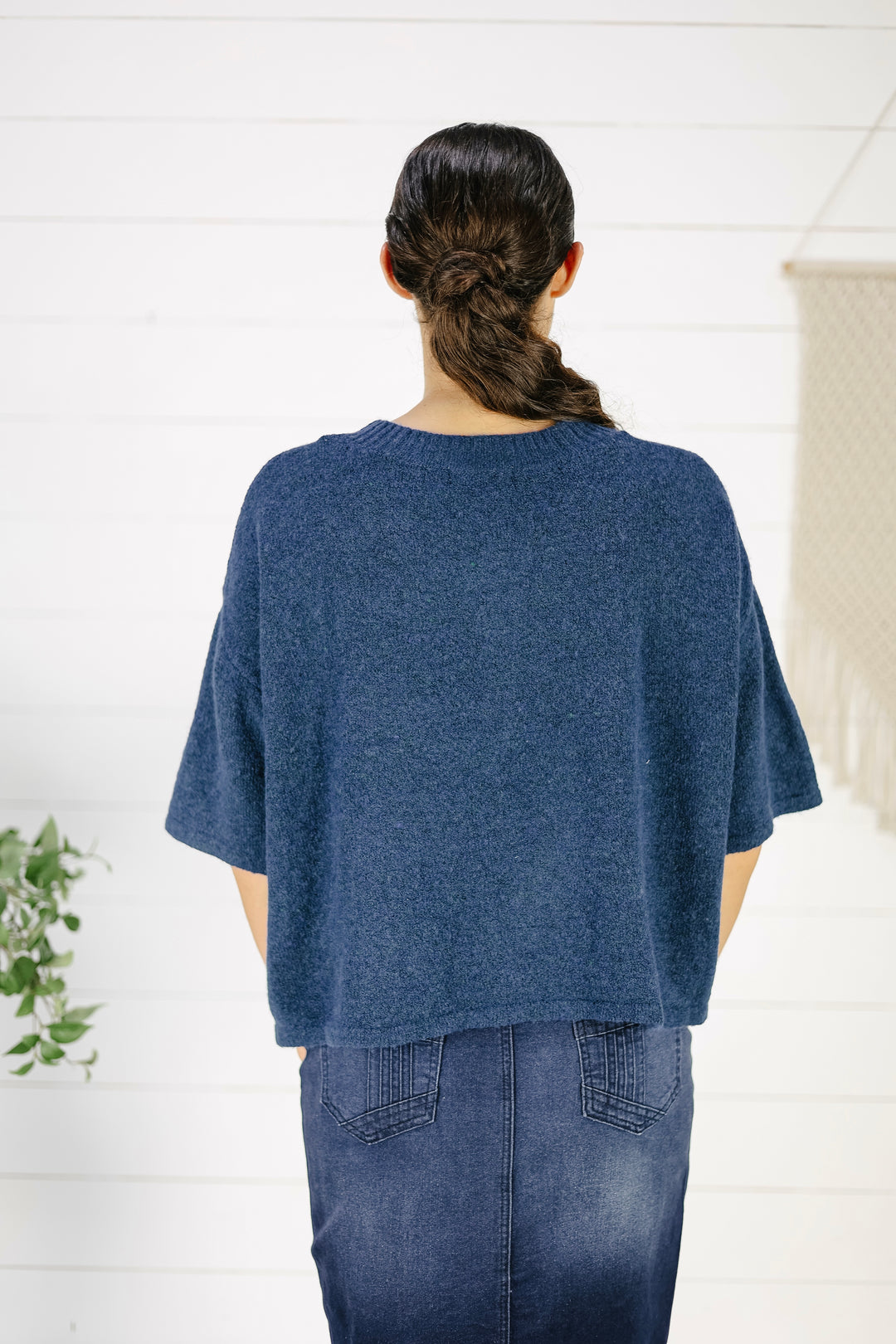 Alex Button Down Sweater - Navy