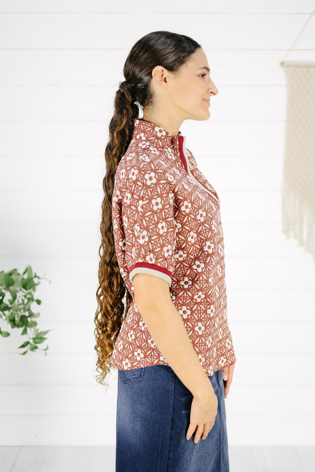 Giovanni Textured Top - Rust