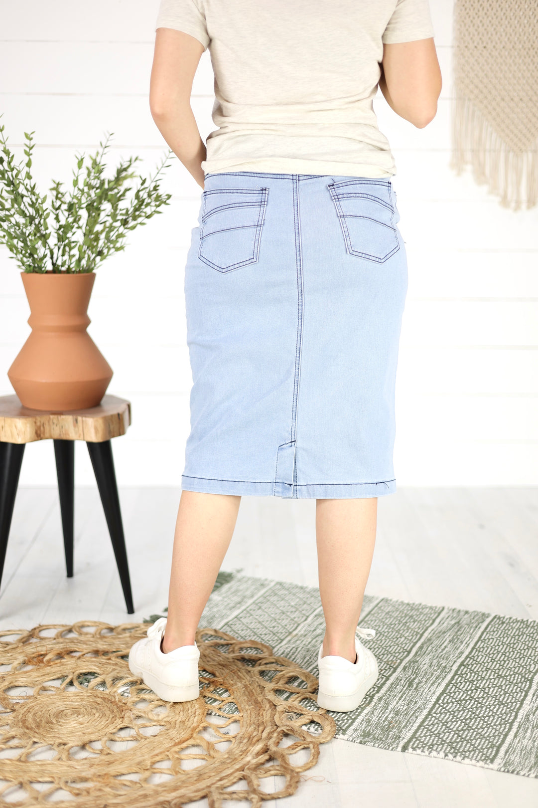 Owen Denim Skirt- Lt. Indigo