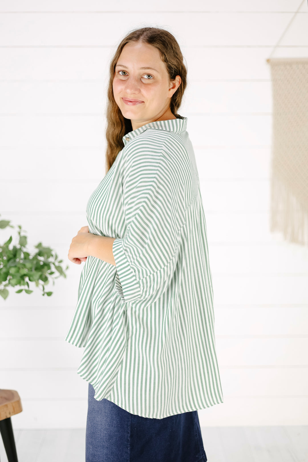 Kylam Stripe Top - Green