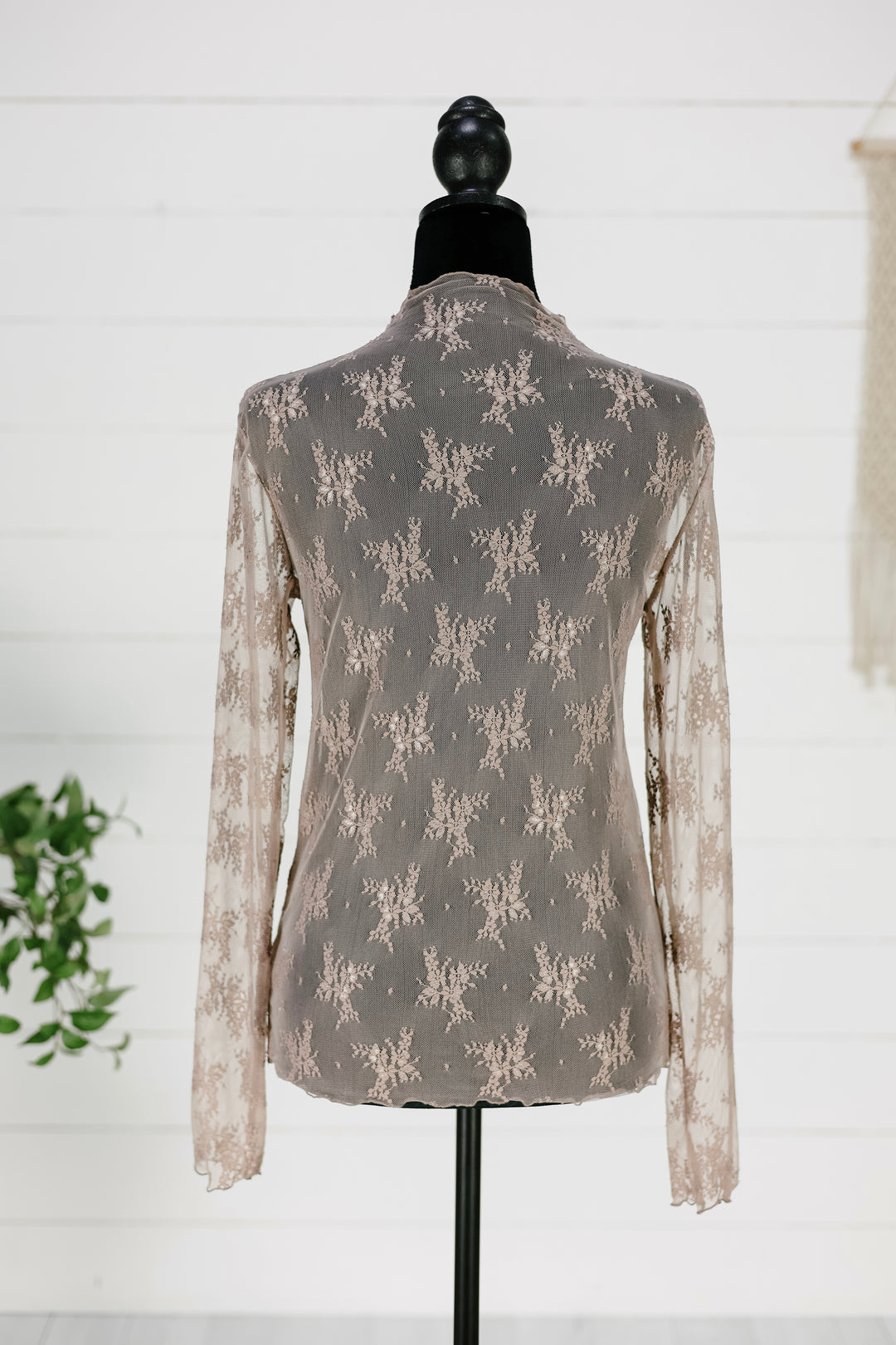 Chandra Lace Layering Top - Cocoa