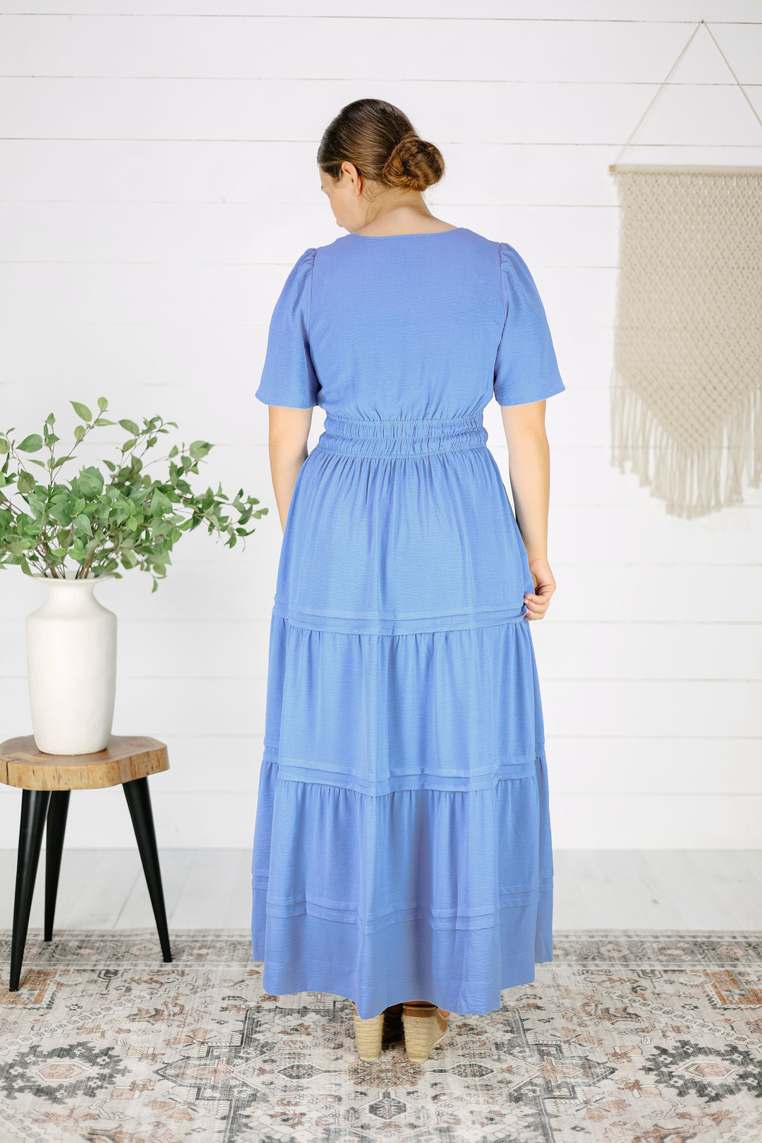 Gina Tiered Maxi Dress- Periwinkle