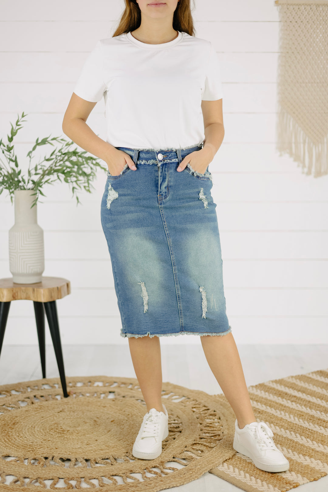 Miles Denim Skirt -Vintage Wash