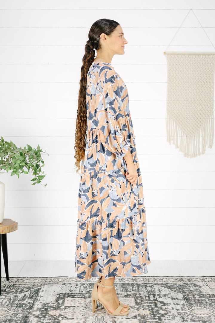 Boniva Tiered Dress - Blue