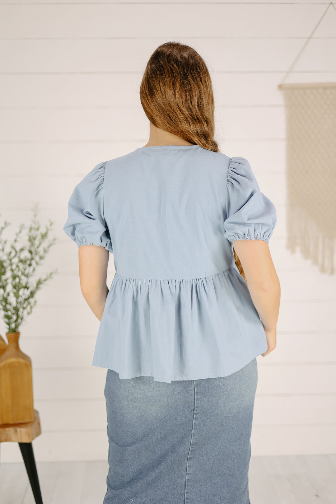 Arielle Tie Front Cardigan- Blue