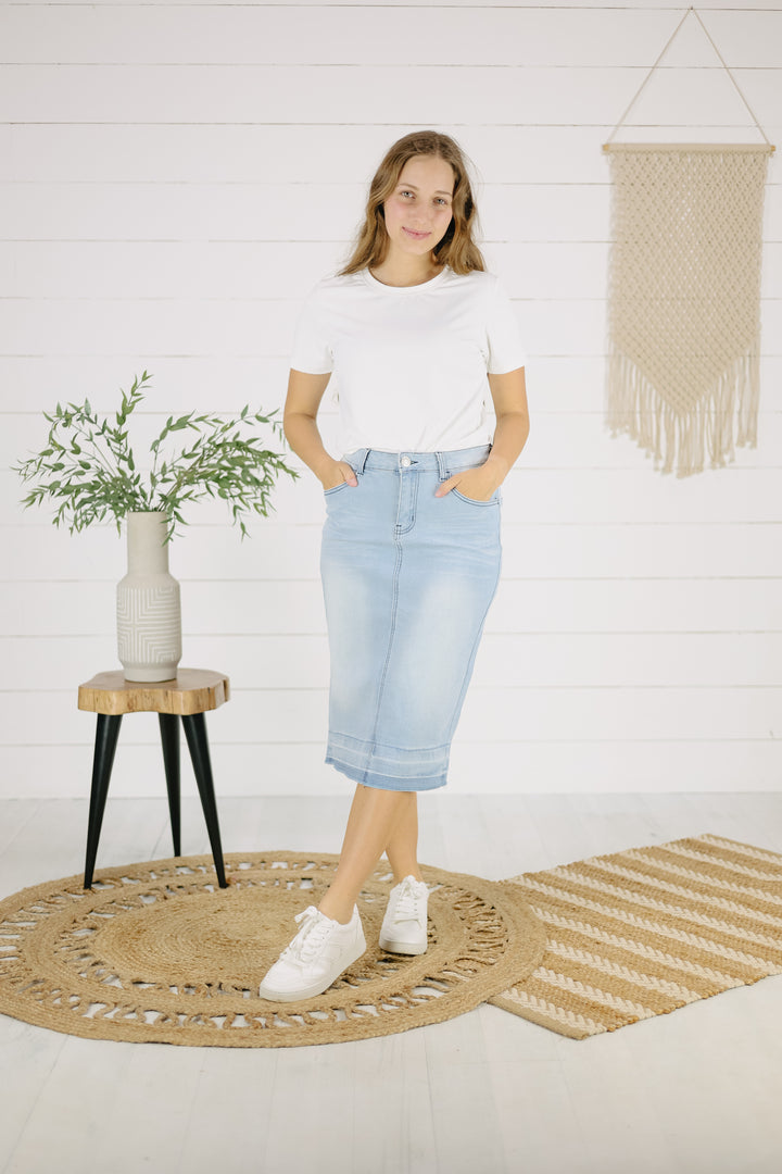 Indiana Denim Skirt - Lt. Denim