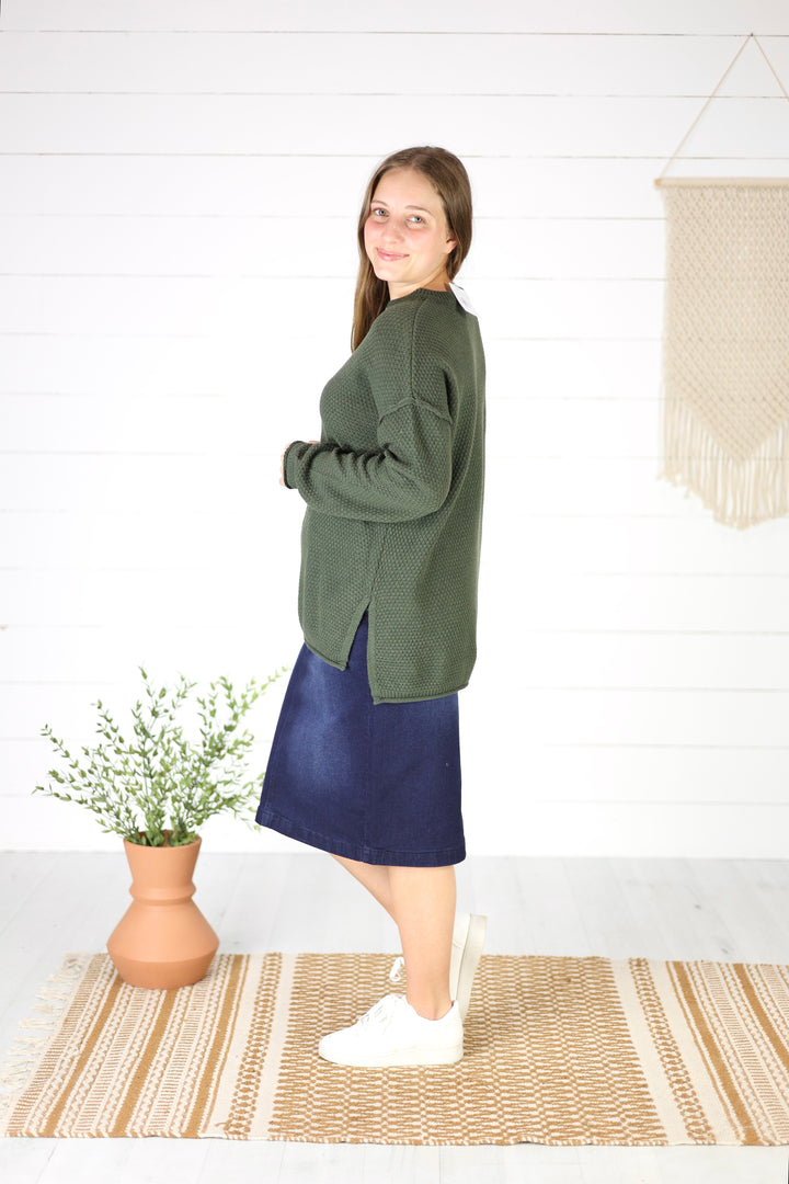 Judith Sweater -Dk. Olive