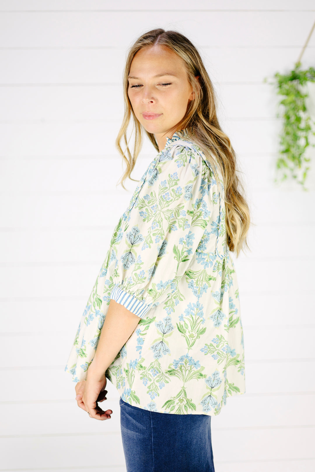Layke Print Top- Blue