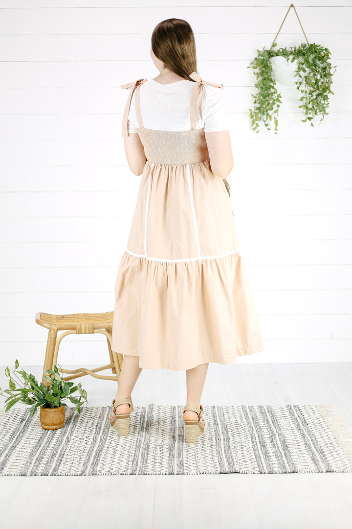 Gabi Jumper Dress - Taupe