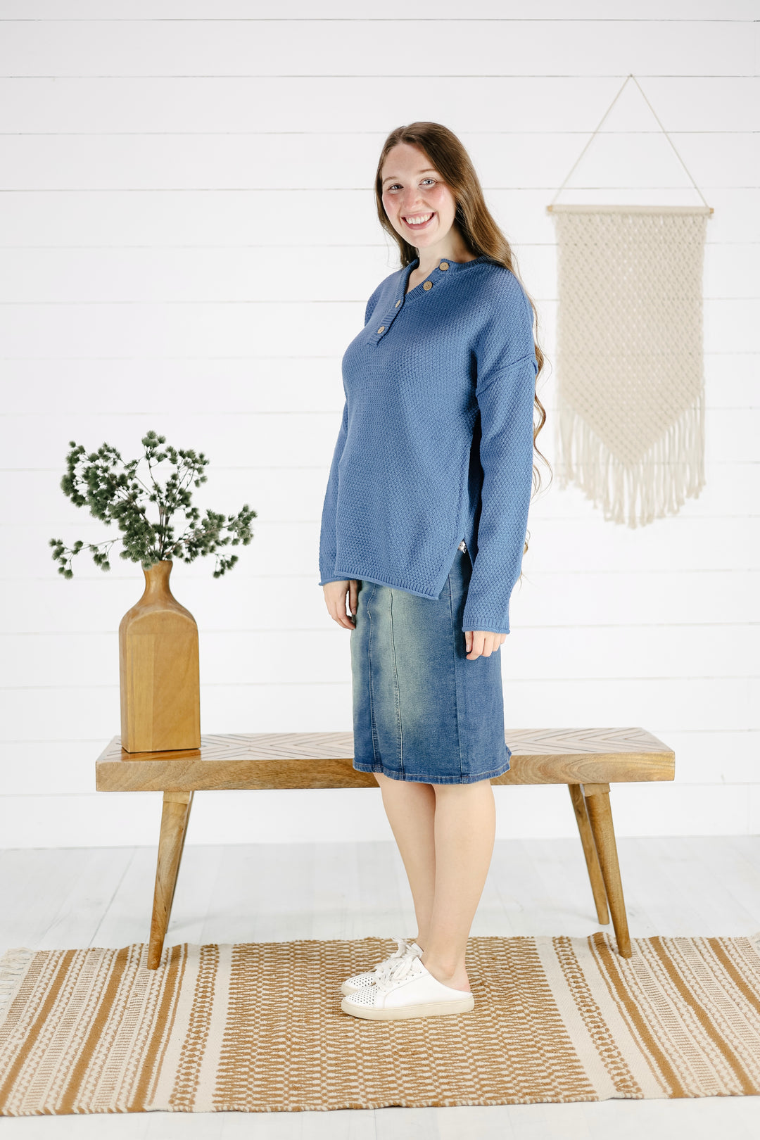 Judith Sweater - Dusty Blue