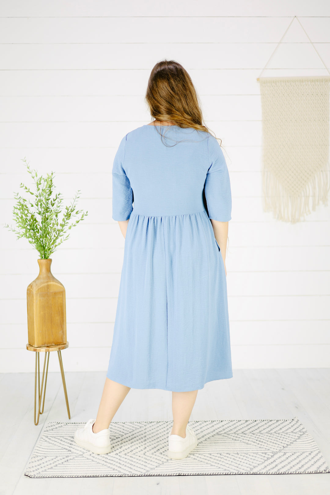 Celeste Midi Dress- Blue