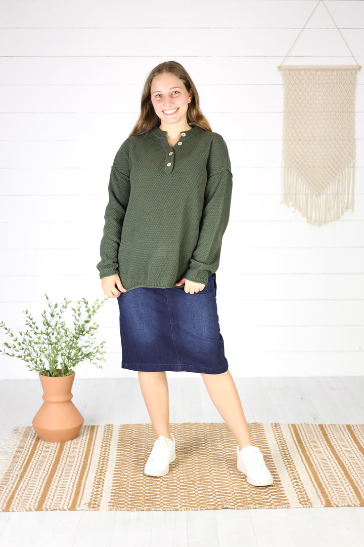Judith Sweater -Dk. Olive